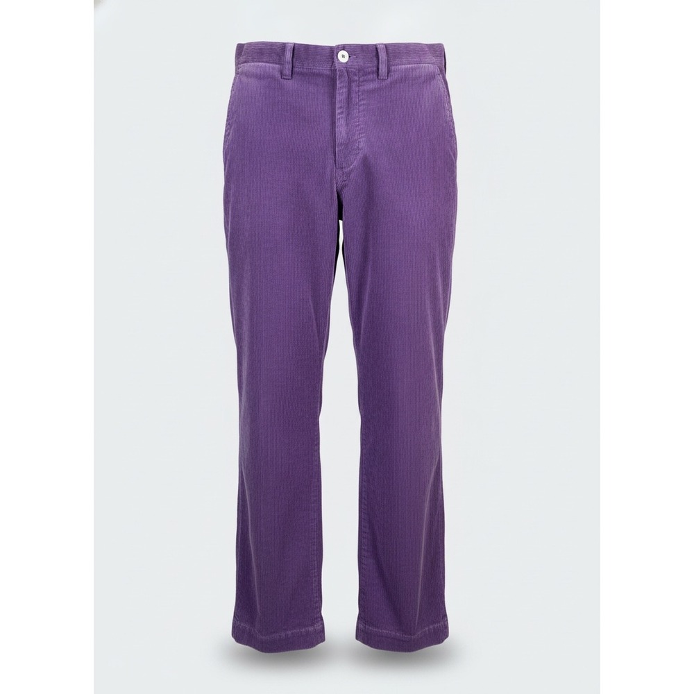 Polo Ralph Lauren Mens Purple Corduroy Pants Straight Leg 36x34 Pony Logo